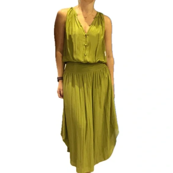 Ramy Brook | Dresses | Ramy Brook Silk Green Dress | Poshmark